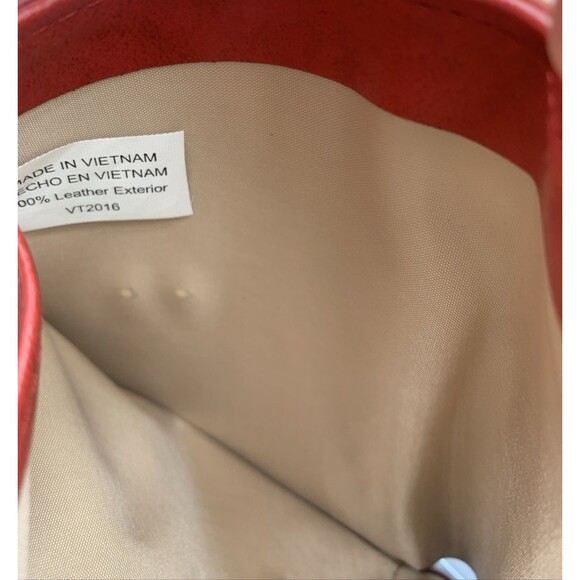 Julia Buxton Heiress Double Cardex Leather Wallet in Red Bifold Kiss Lock 4"X5" - Picture 10 of 12